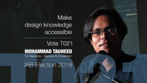IAB Election Poster 2018 Vote for Mohammad Tauheed