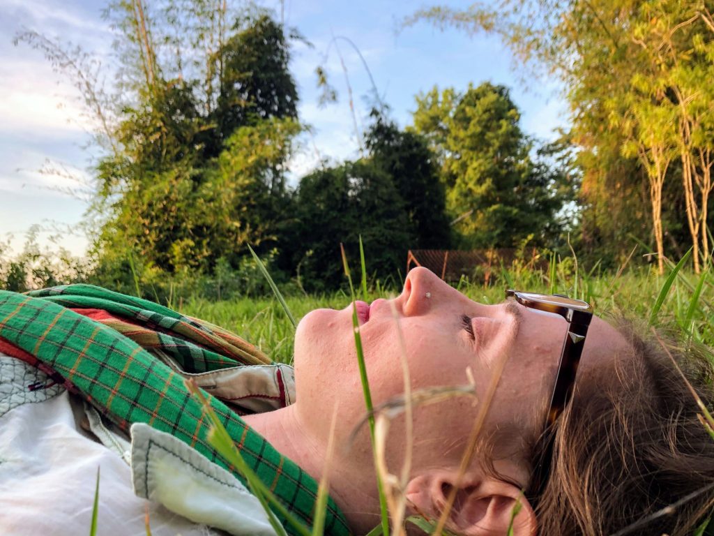 Sarah-Jane Saltmarsh at Chakma Rajbari in Rangamati - Photo by Mohammad Tauheed